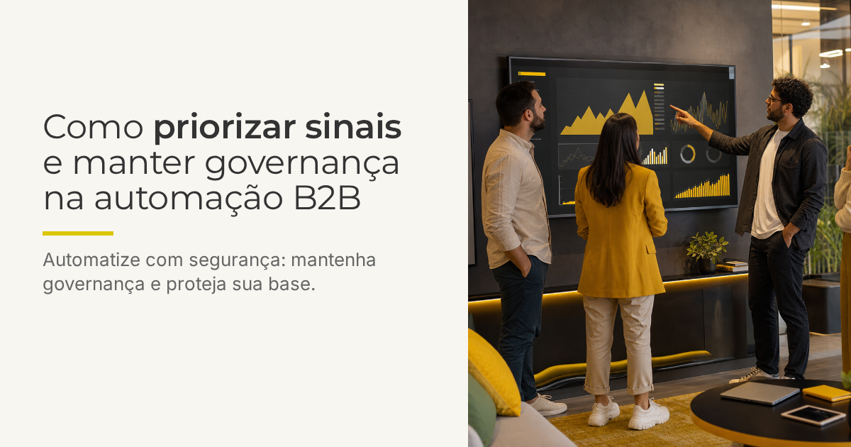 Como priorizar sinais e manter governança na automação B2B